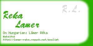 reka lamer business card