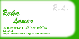 reka lamer business card